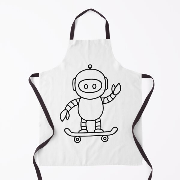 Item preview, Simple drawing of robot playing skateboard designed and sold by rasagamastore.