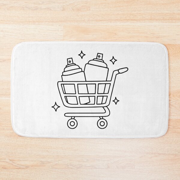 Item preview, Simple drawing of shopping cart full of spray paints designed and sold by rasagamastore.
