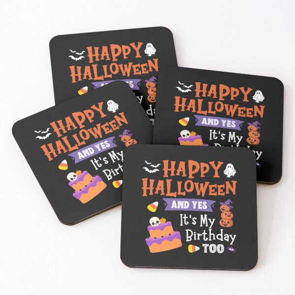 Item preview, Happy Halloween And Yes It's My Birthday Halloween Too Party Apparel, Cute Kids Halloween Womens Halloween Costume designed and sold by WAB Garb.
