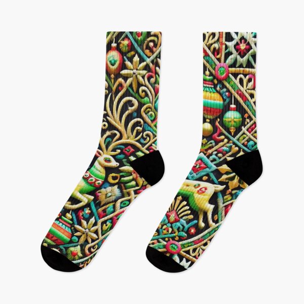 Item preview, Abstract Tribal Ikat Woven Christmas Reindeer Design designed and sold by TribalioDesigns.