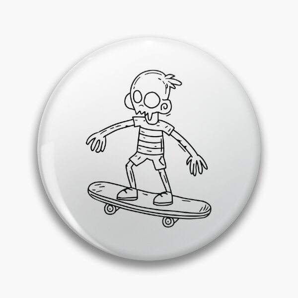 Item preview, Simple drawing of zombie playing skateboard designed and sold by rasagamastore.