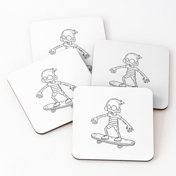 Item preview, Simple drawing of zombie playing skateboard designed and sold by rasagamastore.