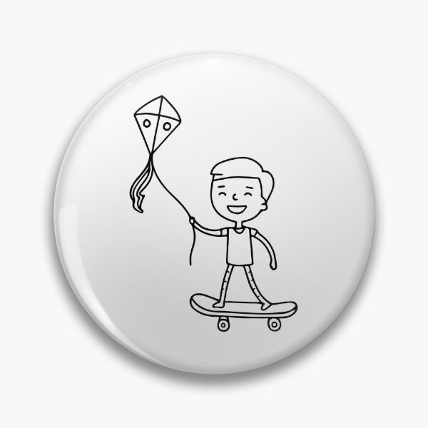 Item preview, Boy playing on a skateboard pulled by a kite designed and sold by rasagamastore.