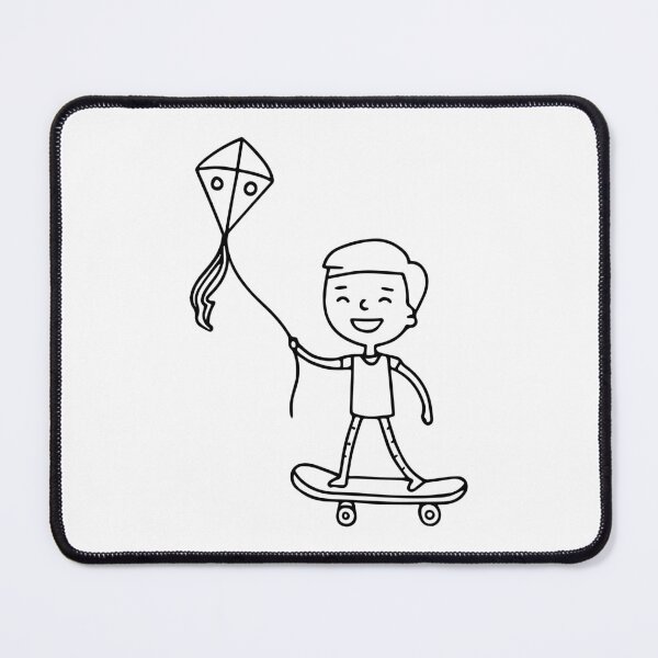 Item preview, Boy playing on a skateboard pulled by a kite designed and sold by rasagamastore.
