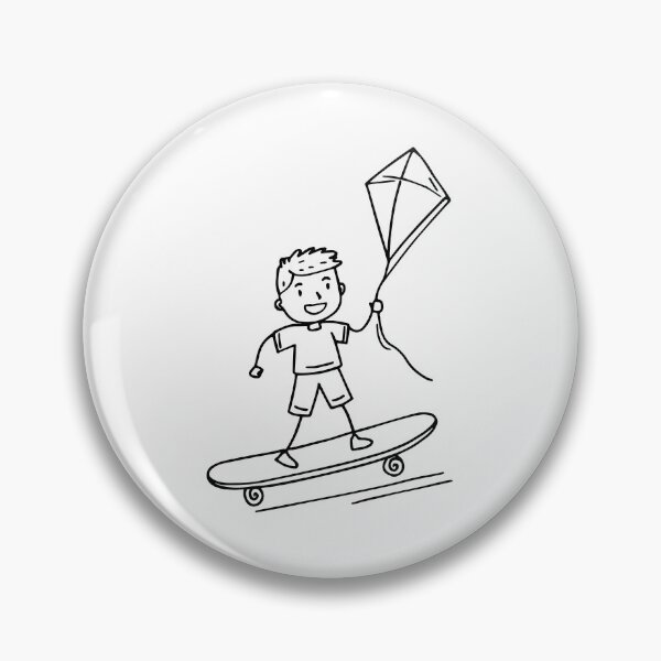Item preview, Boy playing on a skateboard pulled by a kite designed and sold by rasagamastore.