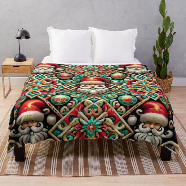 Item preview, Abstract Tribal Ikat Woven Christmas Santa Design designed and sold by TribalioDesigns.