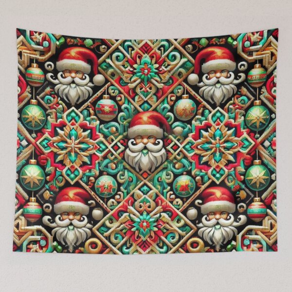Item preview, Abstract Tribal Ikat Woven Christmas Santa Design designed and sold by TribalioDesigns.