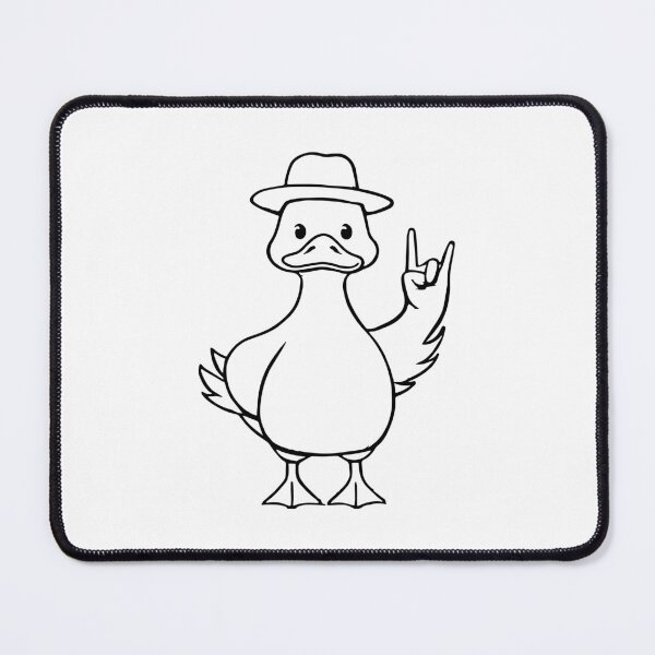 Item preview, Duck wearing a hat with metal hand designed and sold by rasagamastore.