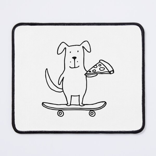 Item preview, Dog hold pizza with playing a skateboard designed and sold by rasagamastore.