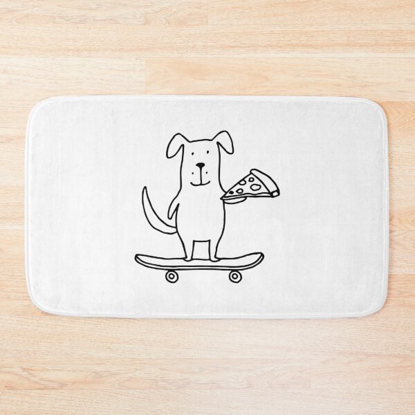 Item preview, Dog hold pizza with playing a skateboard designed and sold by rasagamastore.