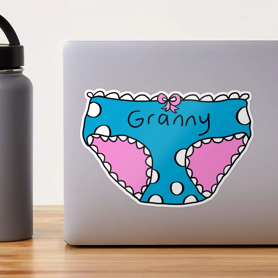 Granny pants Sticker for Sale by EnvyRow
