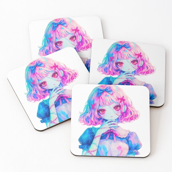 Item preview, Gothic Doll Sticker with Stitched Details and Bow designed and sold by Pocket Money Stickers.