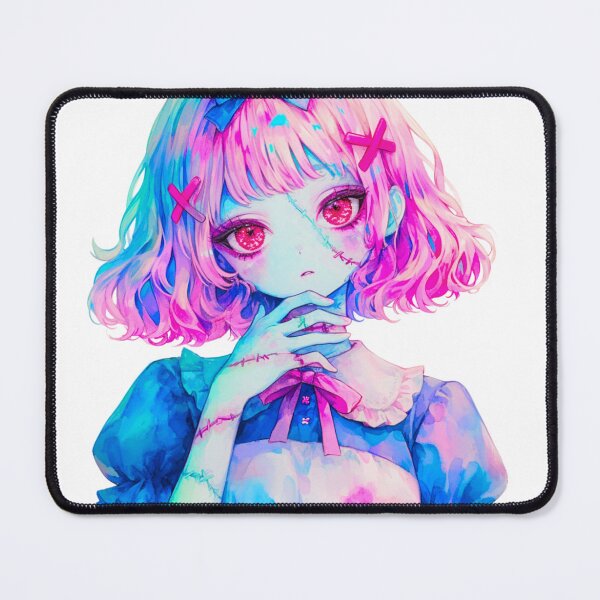 Item preview, Gothic Doll Sticker with Stitched Details and Bow designed and sold by Pocket Money Stickers.