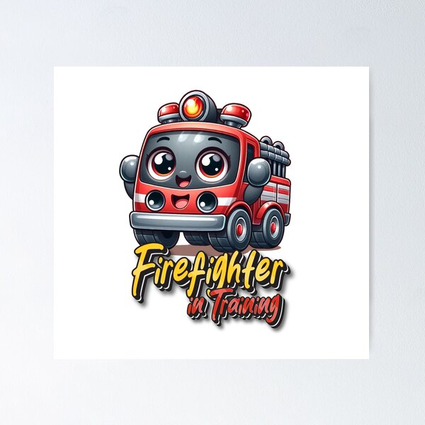 Item preview, Firefighter in Training - Firetruck Design designed and sold by DesignbyJanja.
