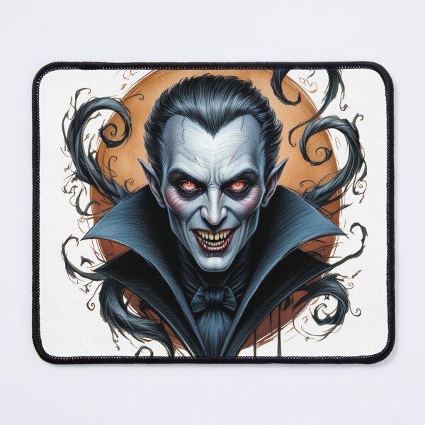 Item preview, A vampire with a red face and a black cape designed and sold by PWDigitalArt.