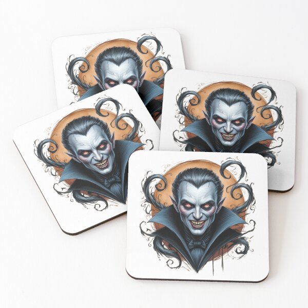 Item preview, A vampire with a red face and a black cape designed and sold by PWDigitalArt.