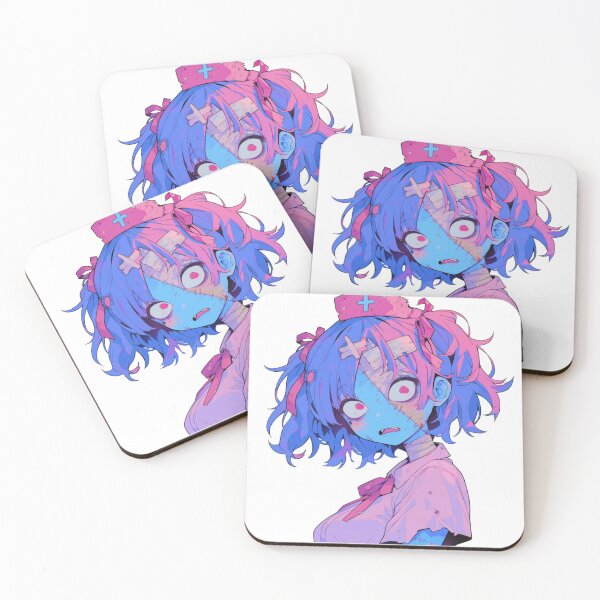 Item preview, Zombie Nurse Sticker with Stitched-Up Scars designed and sold by Pocket Money Stickers.