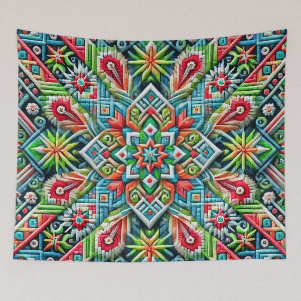 Item preview, Abstract Tribal Ikat Woven Christmas Star Design designed and sold by TribalioDesigns.