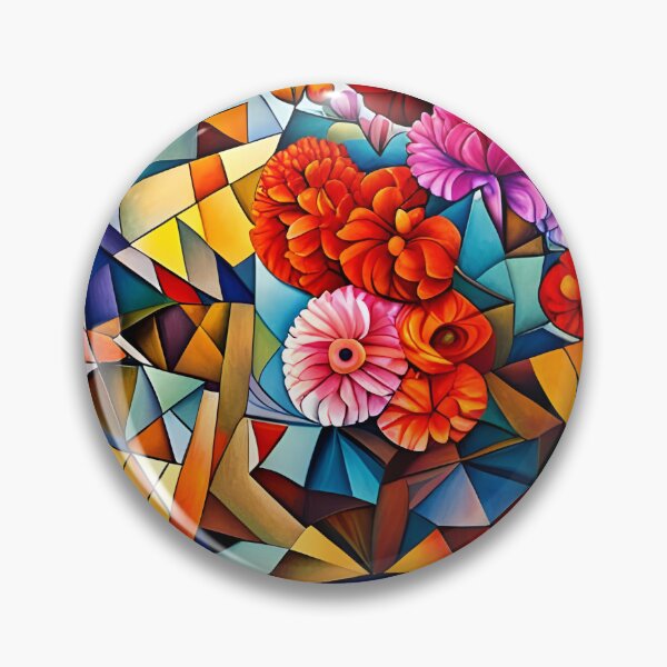 Item preview, Vibrant Cubist Style Flowers designed and sold by Gingezel.