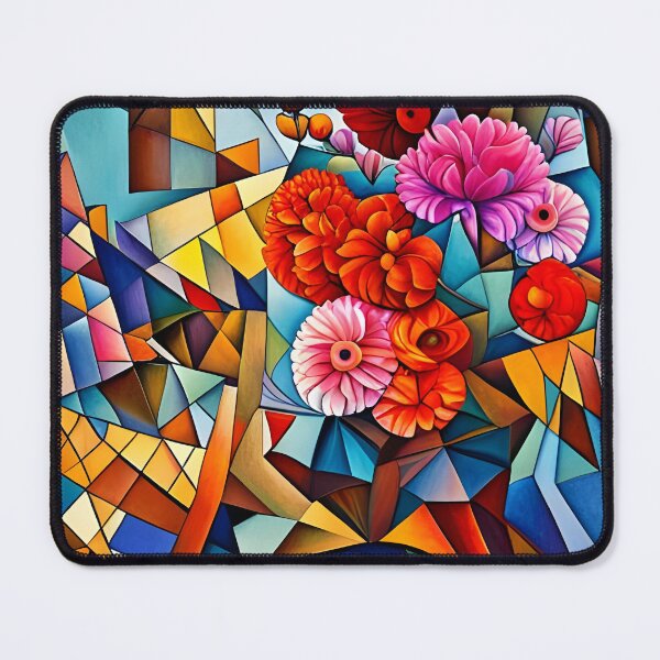 Item preview, Vibrant Cubist Style Flowers designed and sold by Gingezel.