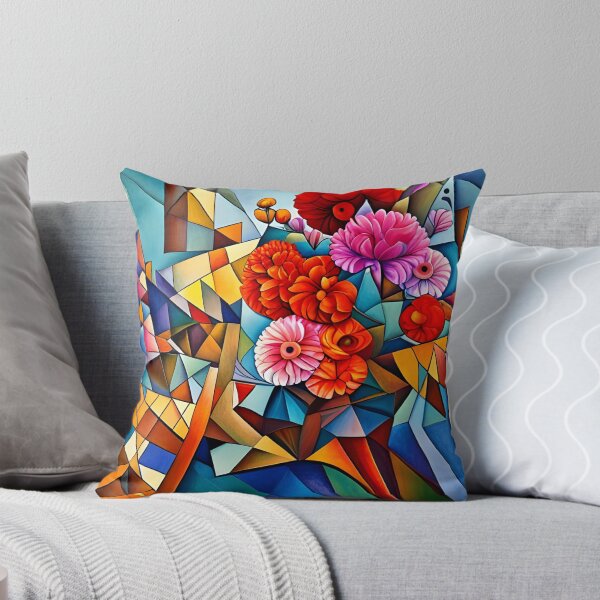 Item preview, Vibrant Cubist Style Flowers designed and sold by Gingezel.