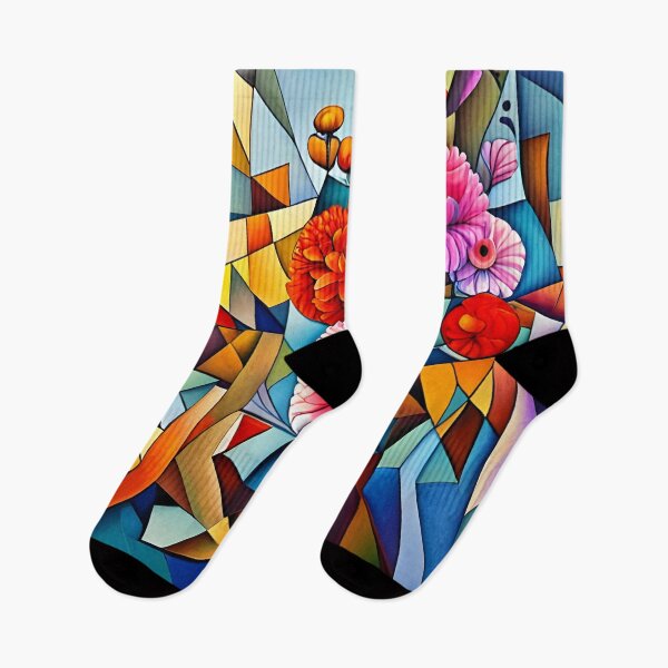 Item preview, Vibrant Cubist Style Flowers designed and sold by Gingezel.