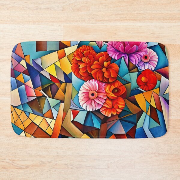 Item preview, Vibrant Cubist Style Flowers designed and sold by Gingezel.