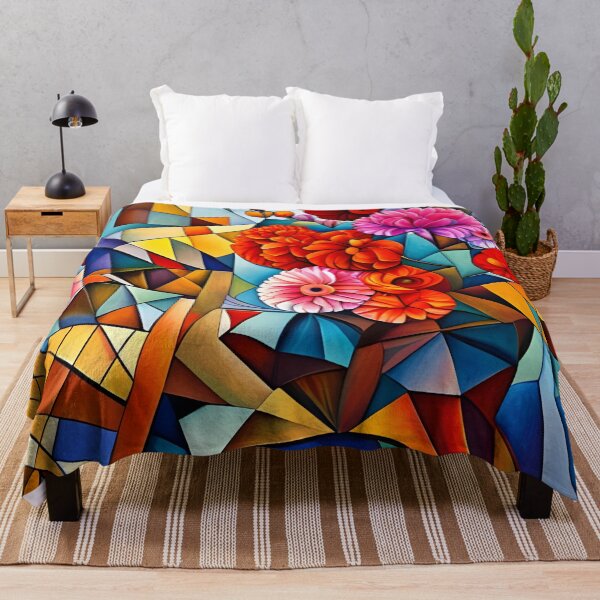 Item preview, Vibrant Cubist Style Flowers designed and sold by Gingezel.