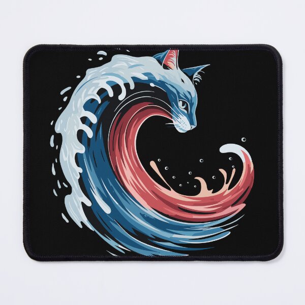 Item preview, Blue Cat Wave for Kamala Artistic Design designed and sold by NexaArts.