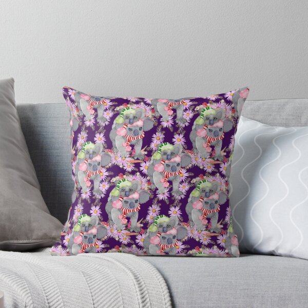 Item preview, Koala Family Botanical Christmas - Purple designed and sold by Sketchbook Designs.