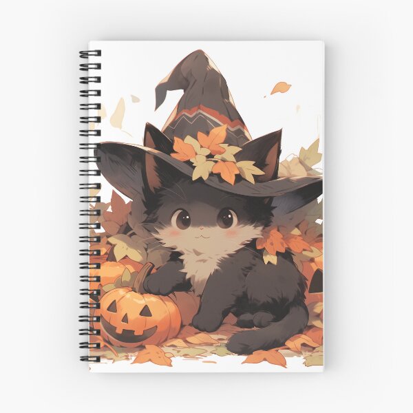 Aperçu de l'œuvre Chat noir sorcière d'Halloween créée et vendue par MinimalSim.