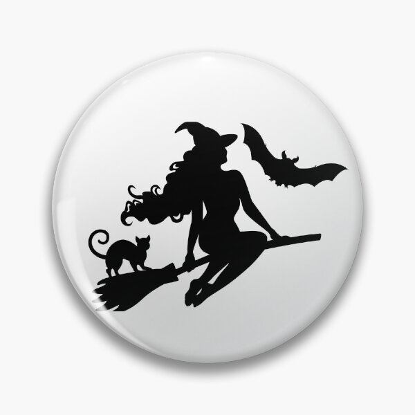 Item preview, Witch Broom - Black Cat- Bat designed and sold by elliejimprints.