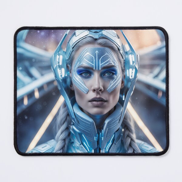 Item preview, Blue Futuristic Woman designed and sold by Gingezel.