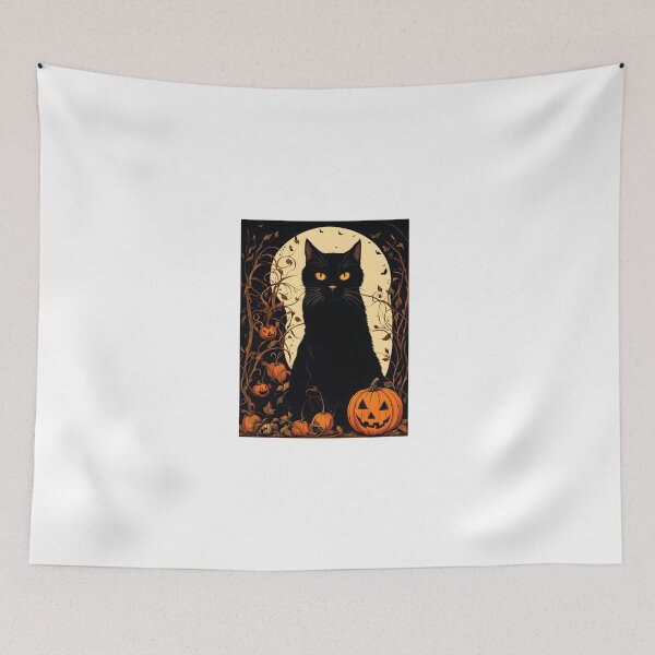 Item preview, Mystical Pumpkin Cat Magic designed and sold by RetroPop23.