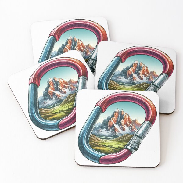Item preview, climbing carabiner and mountains designed and sold by wildexperience.