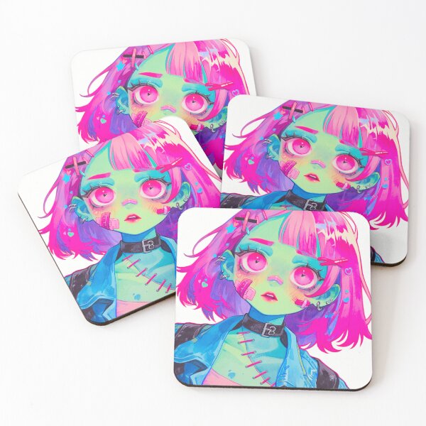 Item preview, Kawaii Zombie Girl Sticker with Bandage Details designed and sold by Pocket Money Stickers.
