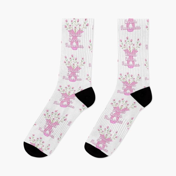 Artikelvorschau, Rosa Schleife mit Blumen, um das Bewusstsein für Krebs zu schärfen entworfen und verkauft von Tetete.