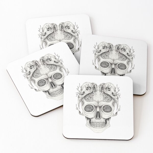 Item preview, Skull head and skull animal surreal art. designed and sold by Jiwsurreal.
