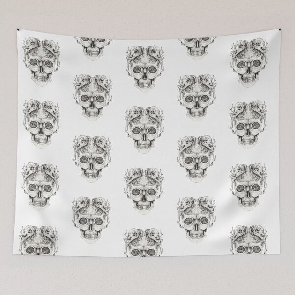 Item preview, Skull head and skull animal surreal art. designed and sold by Jiwsurreal.