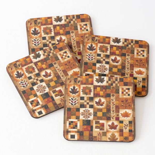 Item preview, Fall Colored Patchwork Pattern designed and sold by PinUpPizzazz.