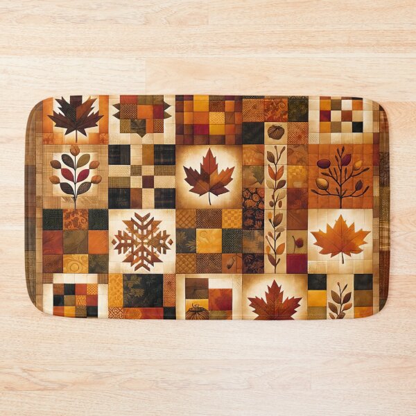 Item preview, Fall Colored Patchwork Pattern designed and sold by PinUpPizzazz.