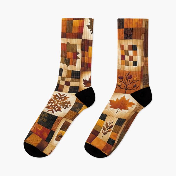 Item preview, Fall Colored Patchwork Pattern designed and sold by PinUpPizzazz.
