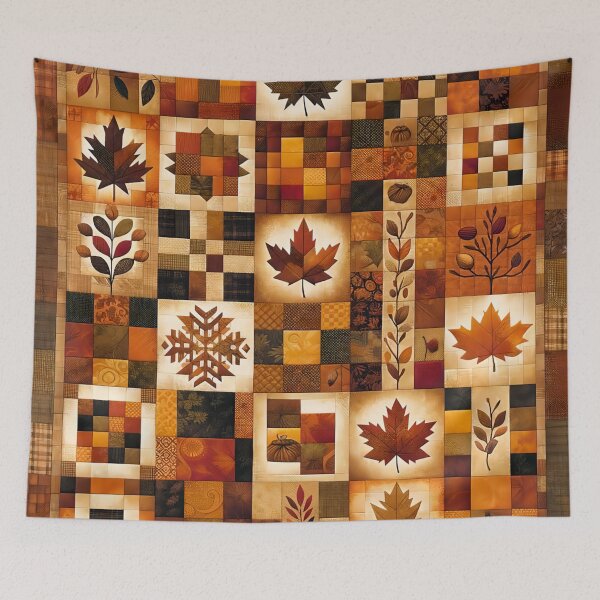 Item preview, Fall Colored Patchwork Pattern designed and sold by PinUpPizzazz.