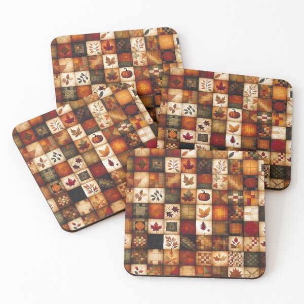 Item preview, Fall Colored Patchwork Pattern designed and sold by PinUpPizzazz.