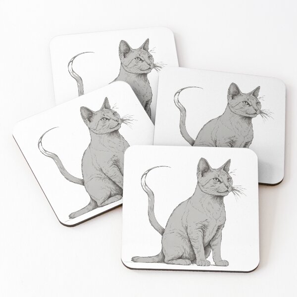 Artikelvorschau, Stretching Cat - Minimalistische Strichzeichnungen Sticker entworfen und verkauft von ARTLinger.