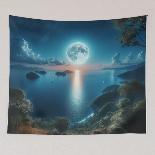 Item preview, Moonlit Night Landscape  designed and sold by DeeCeeFashion.