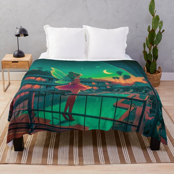 Item preview, Anime Fairy Walking in the Moonlight by the Pool designed and sold by Kellen Barnes.