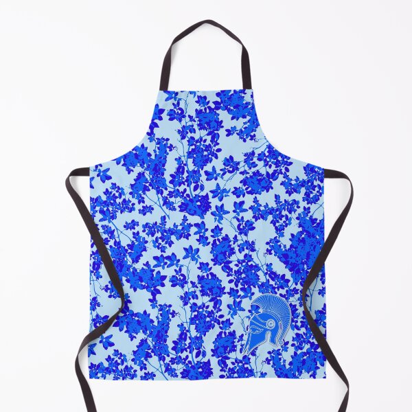 Item preview, Victory blue Spartans honor floral pattern designed and sold by SueKnox.