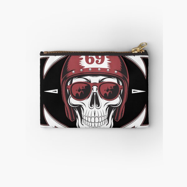 Item preview, Solo Rider Nomaden Skull Motorcycle Club Emblem Badge designed and sold by waterloop.