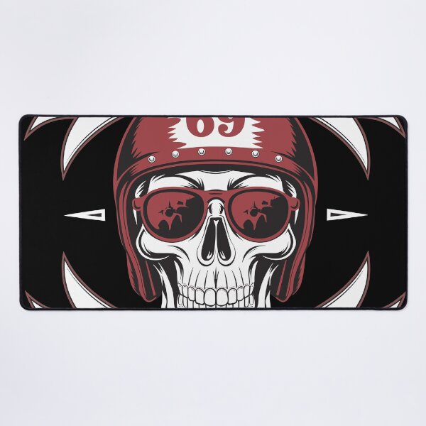 Item preview, Solo Rider Nomaden Skull Motorcycle Club Emblem Badge designed and sold by waterloop.